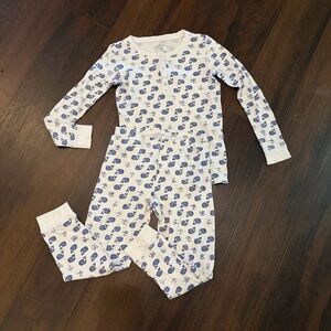 Roller Rabbit Whale Print Pajama Set Size 10 Years Pima Cotton
